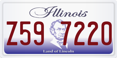 IL license plate Z597220