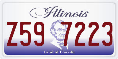 IL license plate Z597223