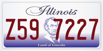 IL license plate Z597227