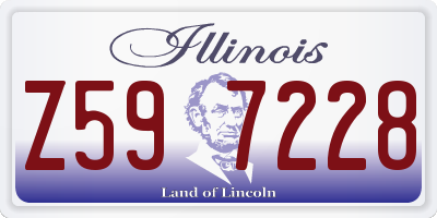 IL license plate Z597228