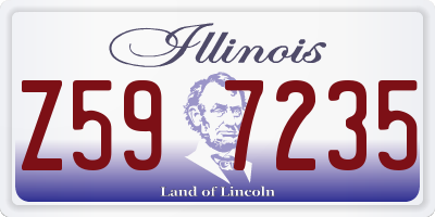 IL license plate Z597235