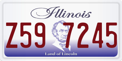 IL license plate Z597245