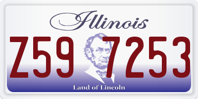IL license plate Z597253