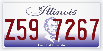 IL license plate Z597267