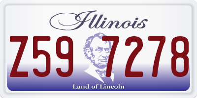 IL license plate Z597278