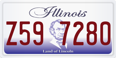 IL license plate Z597280