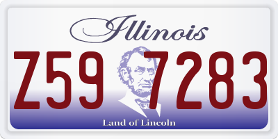 IL license plate Z597283