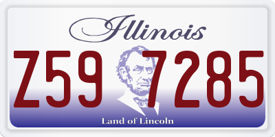 IL license plate Z597285