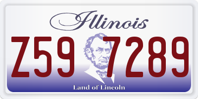 IL license plate Z597289