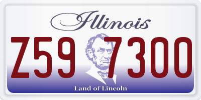 IL license plate Z597300