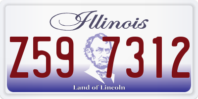 IL license plate Z597312