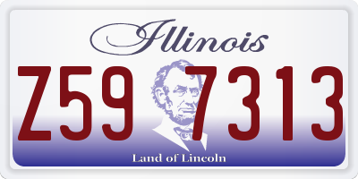 IL license plate Z597313