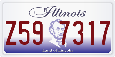 IL license plate Z597317