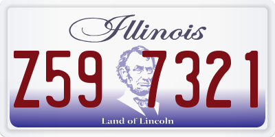 IL license plate Z597321