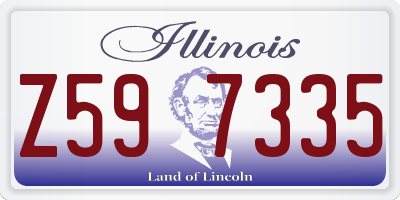 IL license plate Z597335