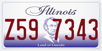 IL license plate Z597343