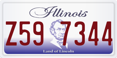 IL license plate Z597344