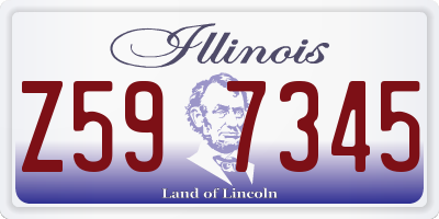 IL license plate Z597345