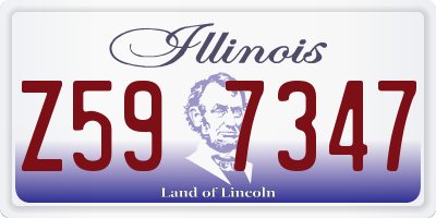 IL license plate Z597347