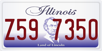 IL license plate Z597350