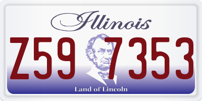 IL license plate Z597353