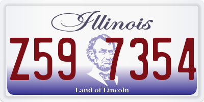 IL license plate Z597354