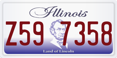 IL license plate Z597358