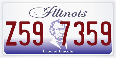 IL license plate Z597359