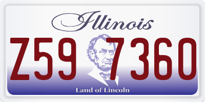 IL license plate Z597360