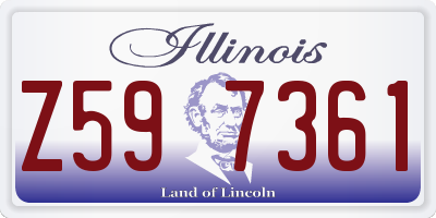 IL license plate Z597361