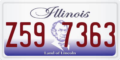 IL license plate Z597363
