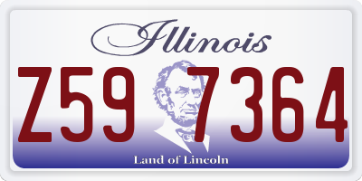 IL license plate Z597364