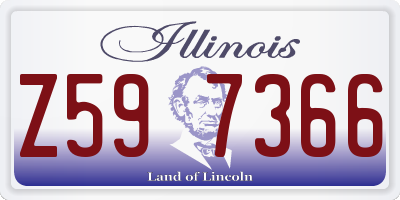 IL license plate Z597366