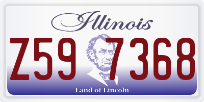 IL license plate Z597368