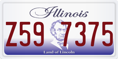 IL license plate Z597375