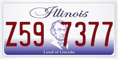 IL license plate Z597377