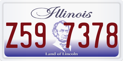 IL license plate Z597378