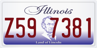 IL license plate Z597381