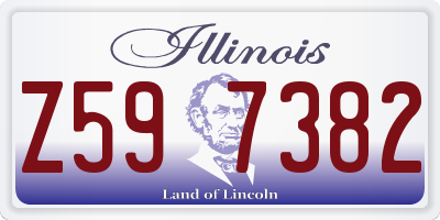 IL license plate Z597382