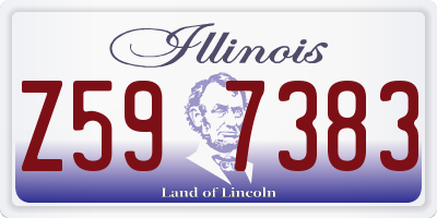 IL license plate Z597383