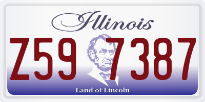 IL license plate Z597387