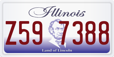 IL license plate Z597388