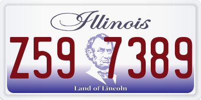 IL license plate Z597389