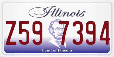 IL license plate Z597394
