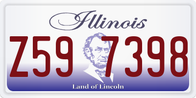 IL license plate Z597398