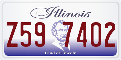 IL license plate Z597402