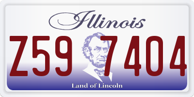 IL license plate Z597404