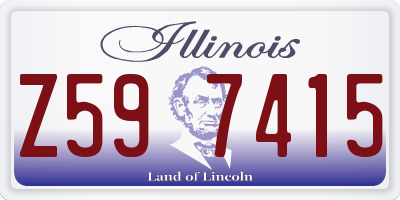 IL license plate Z597415