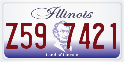 IL license plate Z597421