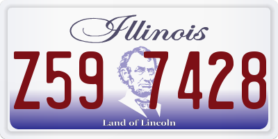 IL license plate Z597428